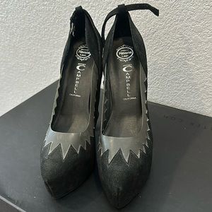 Never worn Jeffrey Campbell platform suede heels